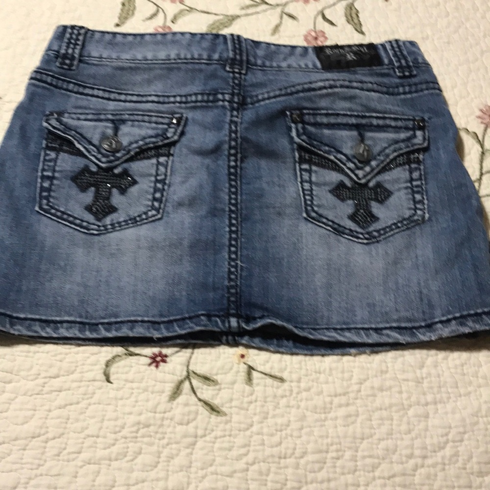 Rock and Roll jean skirt